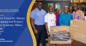 Valley View University Alumni Donate Laptops and Scanner to Support Academic Affairs Directorate